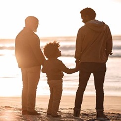 3 generations on the beach