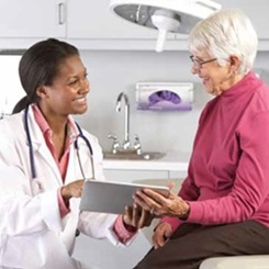 woman walking with caregiver