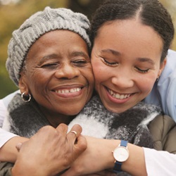 older woman with granddaughter